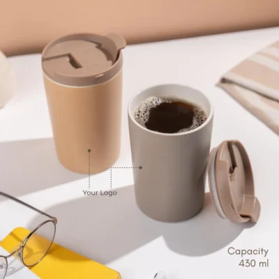 Buy Planet Ceramic Mug with Lid - Grey in bulk for Corporate Gifting | Corporate Gyft