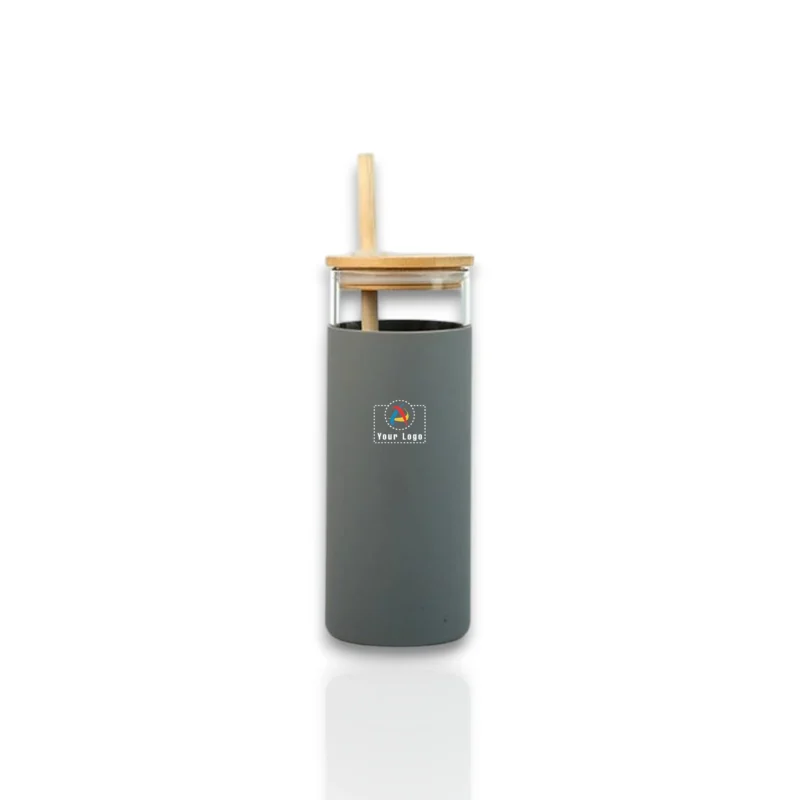 Buy Saturn Glass Bottle with Bamboo Cap in bulk for Corporate Gifting | Corporate Gyft