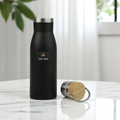 Buy Spring Flask with Wooden Cap in bulk for Corporate Gifting | Corporate Gyft