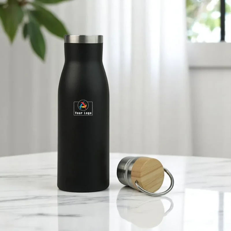 Buy Spring Flask with Wooden Cap in bulk for Corporate Gifting | Corporate Gyft