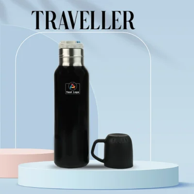 Buy Traveller Flask with Mug in bulk for Corporate Gifting | Corporate Gyft