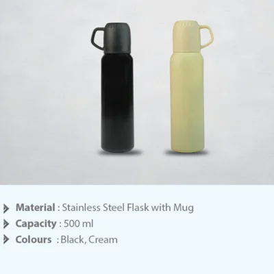 Buy Traveller Flask with Mug in bulk for Corporate Gifting | Corporate Gyft