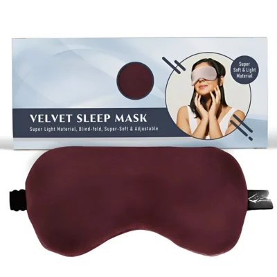 Buy Velvet Sleeping Brown Eye Mask in bulk for Corporate Gifting | Corporate Gyft