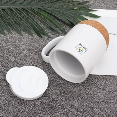 Buy Cera Mug with Cork Base - White in bulk for Corporate Gifting | Corporate Gyft