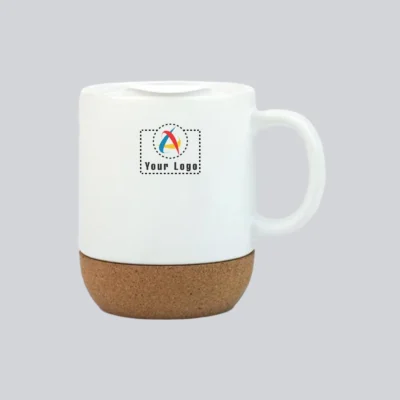 Buy Cera Mug with Cork Base - White in bulk for Corporate Gifting | Corporate Gyft