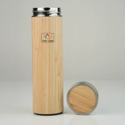 Buy Wood Insulated Bamboo Flask in bulk for Corporate Gifting | Corporate Gyft