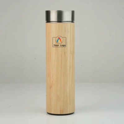 Buy Wood Insulated Bamboo Flask in bulk for Corporate Gifting | Corporate Gyft
