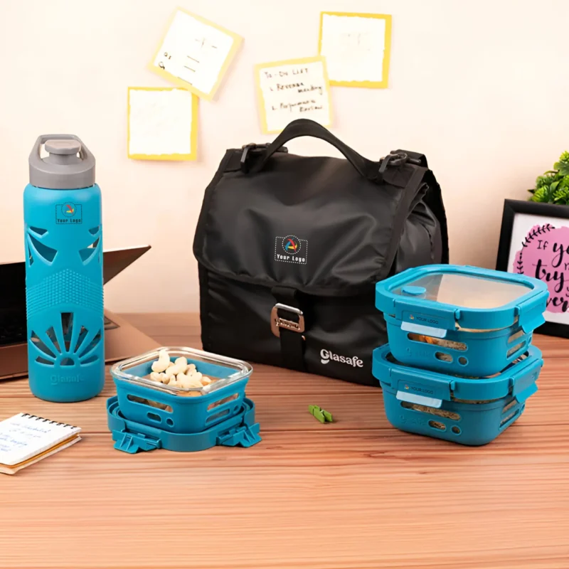 Buy Office Meal Combo of 4 - Teal in bulk for Corporate Gifting | Corporate Gyft
