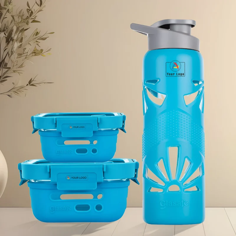 Buy Desk Lunch Combo-Teal in bulk for Corporate Gifting | Corporate Gyft