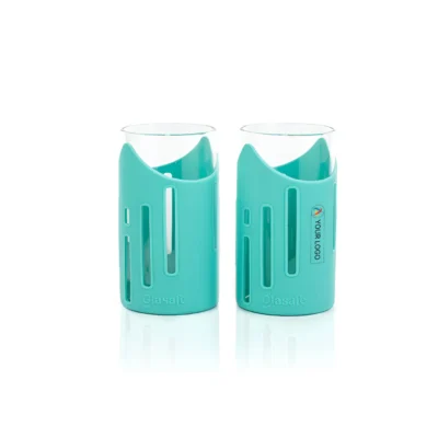 Buy Borosilicate Glass Set with Silicone Sleeve - Mint in bulk for Corporate Gifting | Corporate Gyft