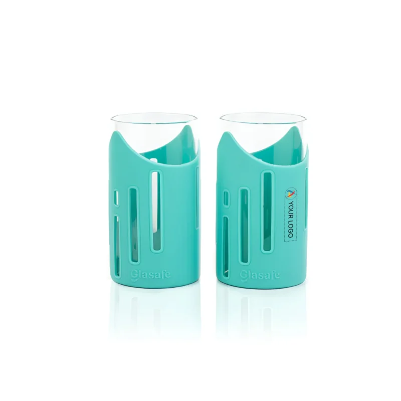Buy Borosilicate Glass Set with Silicone Sleeve - Mint in bulk for Corporate Gifting | Corporate Gyft
