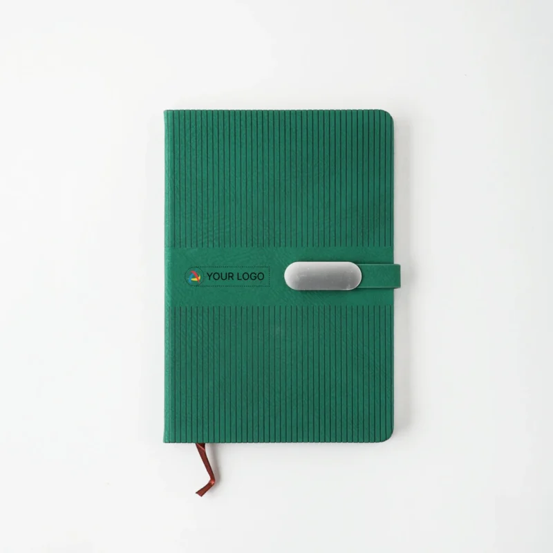 Buy Leatherette Notebook - Green in bulk for Corporate Gifting | Corporate Gyft