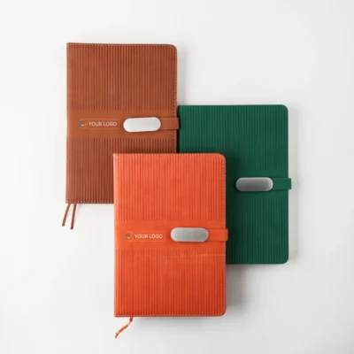 Buy Leatherette Notebook - Orange in bulk for Corporate Gifting | Corporate Gyft