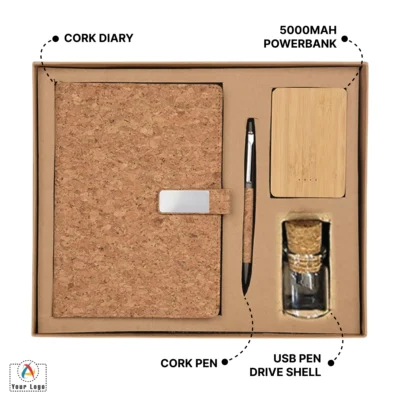 Buy Wooden 4-In-1 Gift Set in bulk for Corporate Gifting | Corporate Gyft