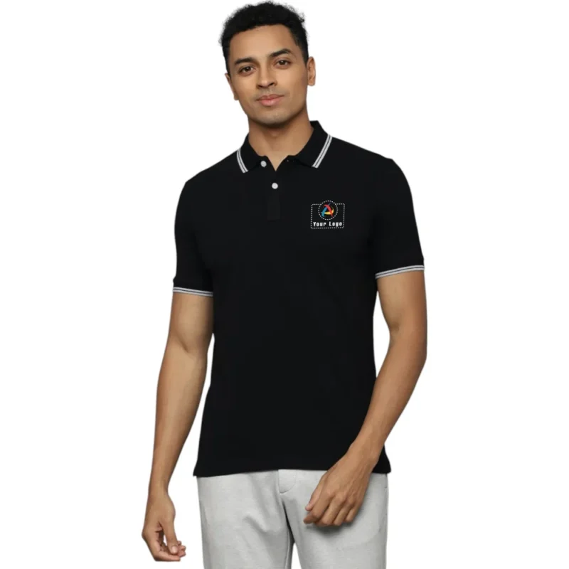 Buy Allen Solly Men's Black Polo T-Shirt in bulk for Corporate Gifting | Corporate Gyft