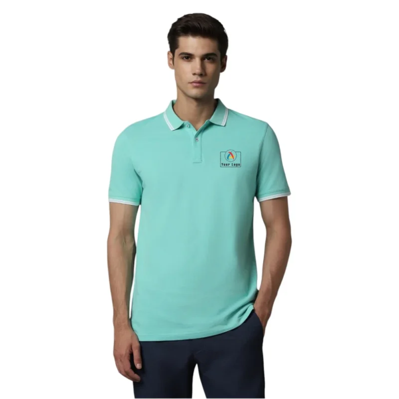 Buy Allen Solly Men's Mint Green Polo T-Shirt in bulk for Corporate Gifting | Corporate Gyft