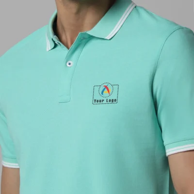 Buy Allen Solly Men's Mint Green Polo T-Shirt in bulk for Corporate Gifting | Corporate Gyft