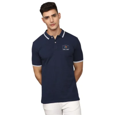 Buy Allen Solly Men's Navy Blue Polo T-Shirt in bulk for Corporate Gifting | Corporate Gyft