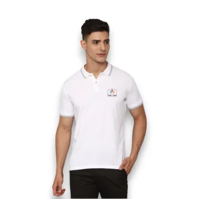 Buy Allen Solly Men's White Polo T-Shirt in bulk for Corporate Gifting | Corporate Gyft