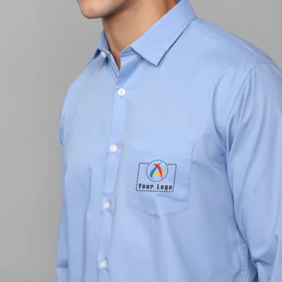 Buy Allen Solly Men’s Blue Shirt in bulk for Corporate Gifting | Corporate Gyft