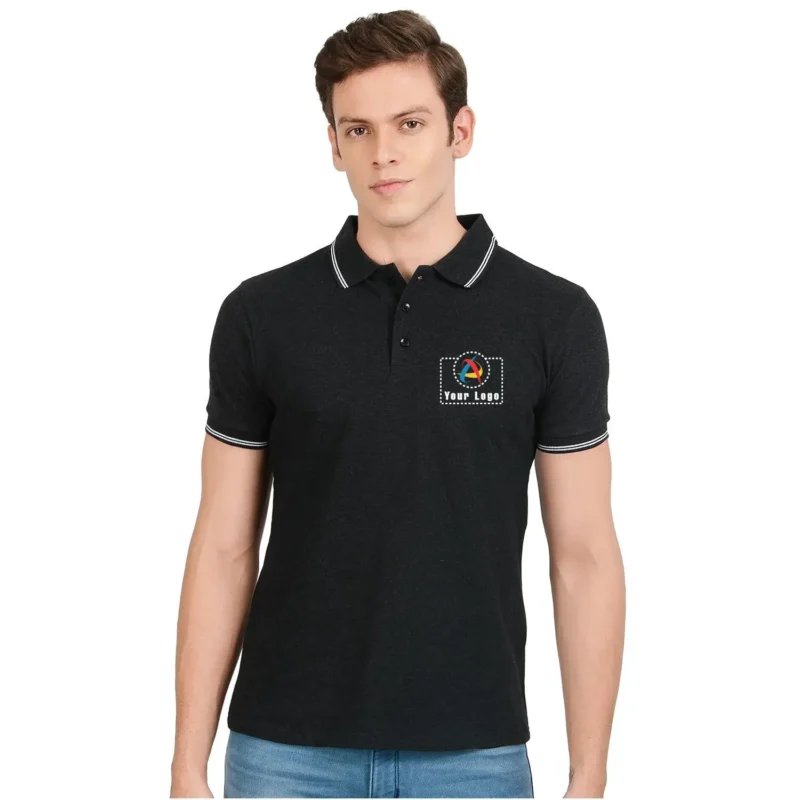 Buy AWG Green Polo T- Shirt - Black in bulk for Corporate Gifting | Corporate Gyft