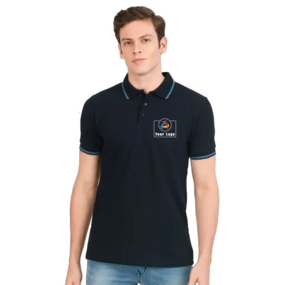 Buy AWG Green Polo T- Shirt - Blue in bulk for Corporate Gifting | Corporate Gyft