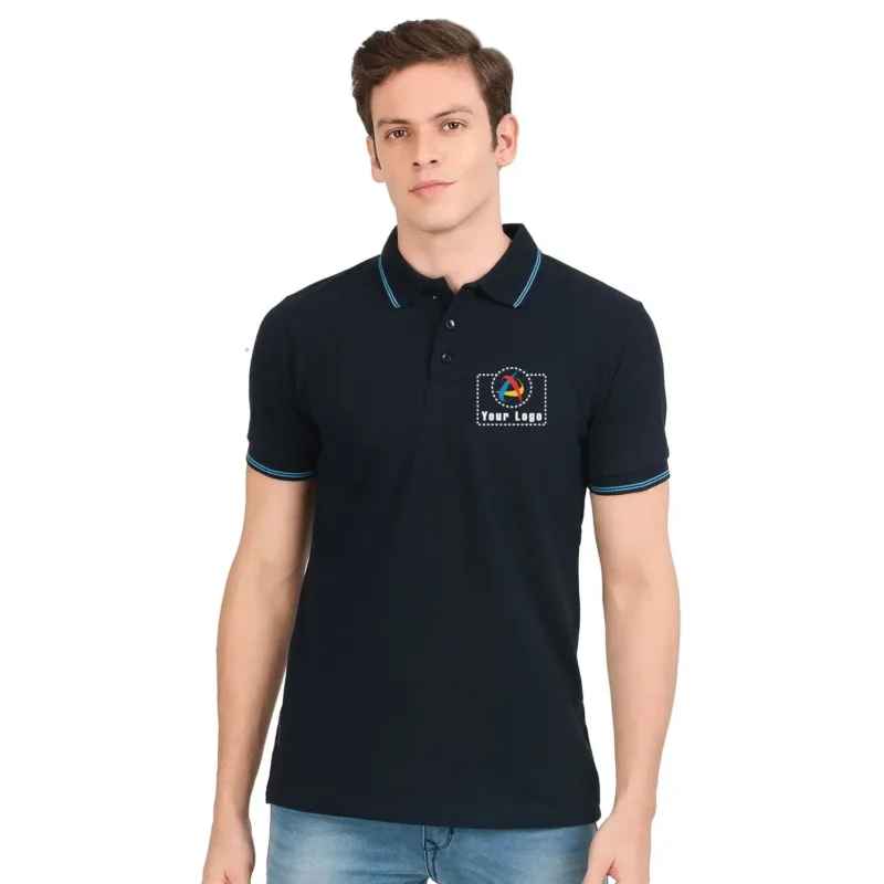 Buy AWG Green Polo T- Shirt - Blue in bulk for Corporate Gifting | Corporate Gyft