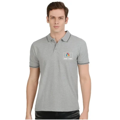 Buy AWG Green Polo T- Shirt - Grey in bulk for Corporate Gifting | Corporate Gyft