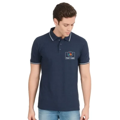 Buy AWG Green Polo T- Shirt - Navy Blue in bulk for Corporate Gifting | Corporate Gyft