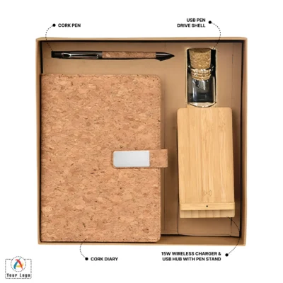 Buy Rustic 4-In-1 Gift Set in bulk for Corporate Gifting | Corporate Gyft