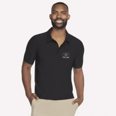 Buy Skechers Men’s Polo T-Shirt - Black in bulk for Corporate Gifting | Corporate Gyft