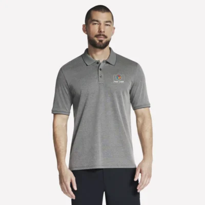 Buy Skechers Men’s Polo T-Shirt - Grey in bulk for Corporate Gifting | Corporate Gyft