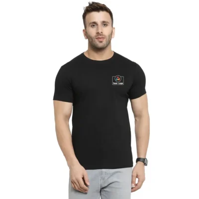Buy AWG Super Bio Round Neck Black T-Shirt in bulk for Corporate Gifting | Corporate Gyft