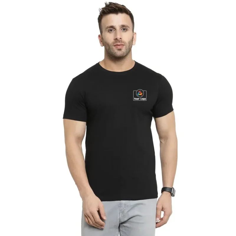 Buy AWG Super Bio Round Neck Black T-Shirt in bulk for Corporate Gifting | Corporate Gyft