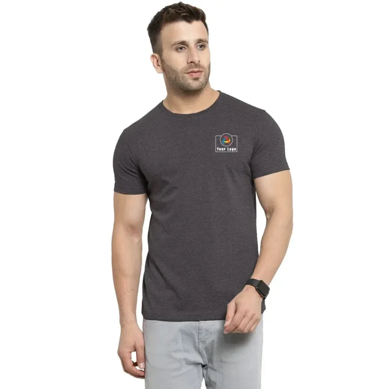 Buy AWG Super Bio Round Neck Charcoal Grey T-Shirt in bulk for Corporate Gifting | Corporate Gyft
