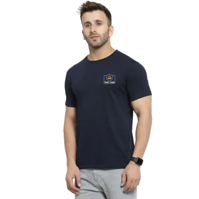 Buy AWG Super Bio Round Neck Navy Blue T-Shirt in bulk for Corporate Gifting | Corporate Gyft