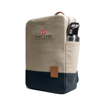 Buy White Essential Backpack in bulk for Corporate Gifting | Corporate Gyft