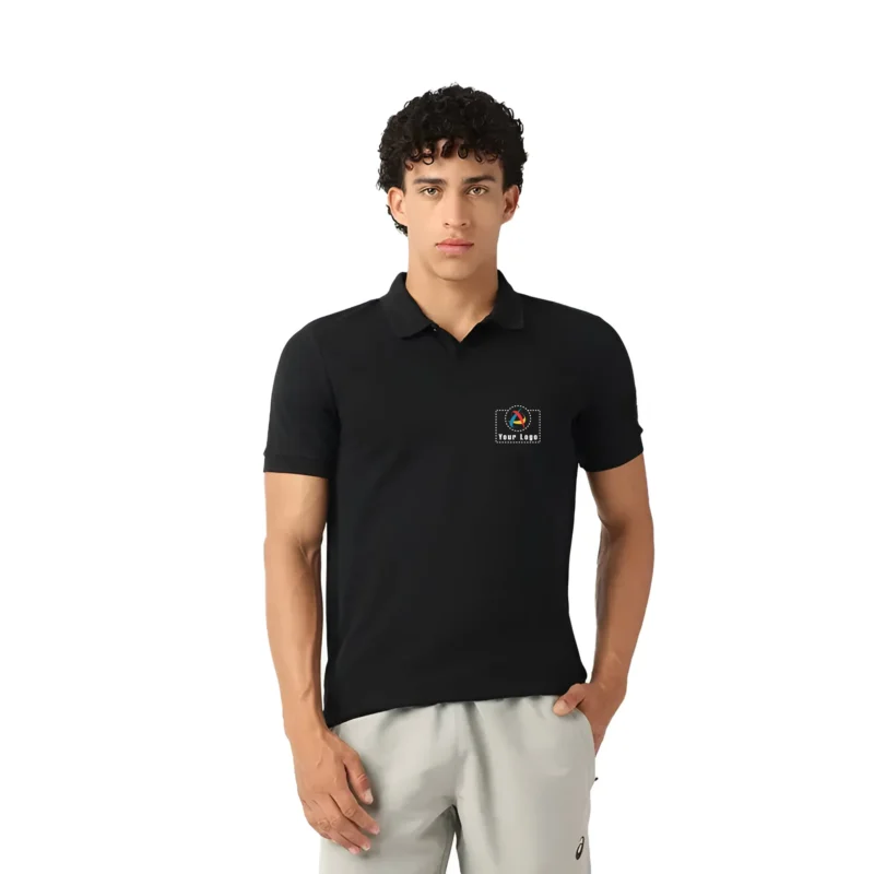 Buy Asics Polo Pique T-shirt - Black in bulk for Corporate Gifting | Corporate Gyft