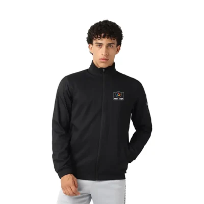 Buy Asics Solid Track Jacket - Black in bulk for Corporate Gifting | Corporate Gyft