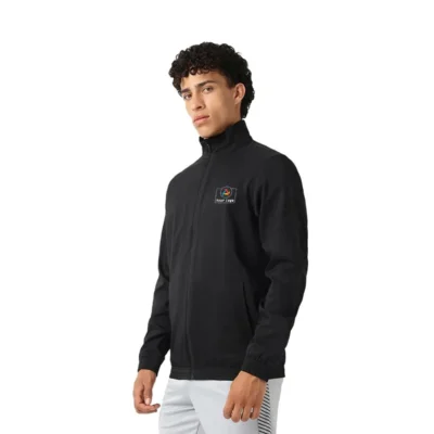Buy Asics Solid Track Jacket - Black in bulk for Corporate Gifting | Corporate Gyft