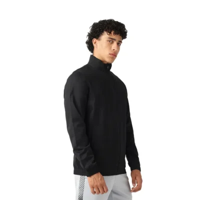Buy Asics Solid Track Jacket - Black in bulk for Corporate Gifting | Corporate Gyft