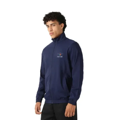 Buy Asics Solid Track Jacket - Navy Blue in bulk for Corporate Gifting | Corporate Gyft