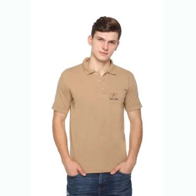 Buy Fas-Tees Polo T-Shirt - Dark Beige in bulk for Corporate Gifting | Corporate Gyft