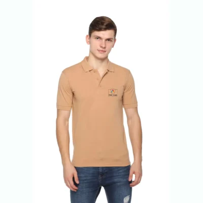 Buy Fas-Tees Polo T-Shirt - Beige in bulk for Corporate Gifting | Corporate Gyft