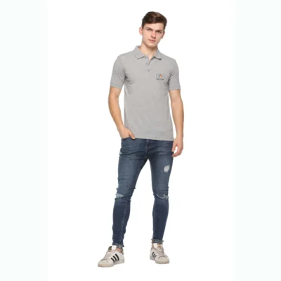 Buy Fas-Tees Polo T-Shirt - Grey in bulk for Corporate Gifting | Corporate Gyft