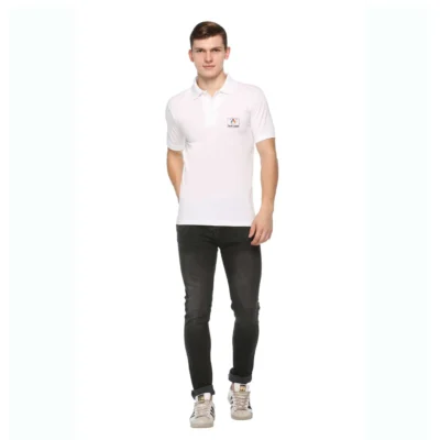 Buy Fas-Tees Polo T-Shirt - White in bulk for Corporate Gifting | Corporate Gyft
