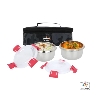 Buy Cutemeals Lunch Box Set of 2 - Red in bulk for Corporate Gifting | Corporate Gyft