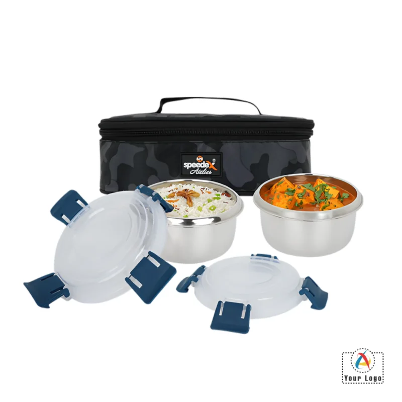 Buy Cutemeals Lunch Box Set of 2 - Blue in bulk for Corporate Gifting | Corporate Gyft