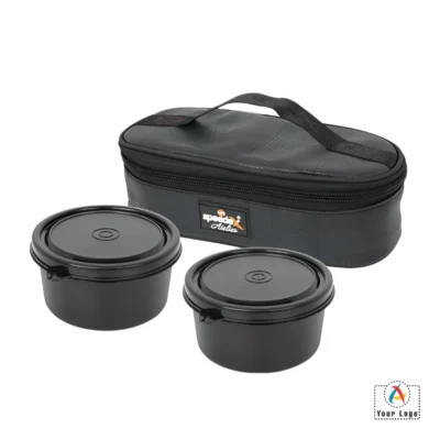 Buy Yummy Ranch Lunch Box Set of 2 - Black in bulk for Corporate Gifting | Corporate Gyft