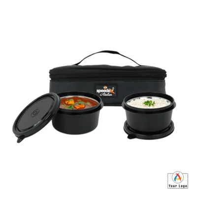Buy Yummy Ranch Lunch Box Set of 2 - Black in bulk for Corporate Gifting | Corporate Gyft